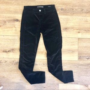 Abercrombie & Fit Black Velvet Pants Mid Rise